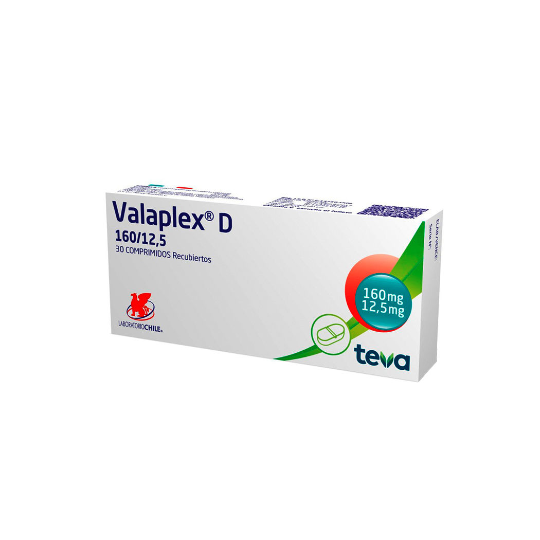 Valaplex D Valsartan 160/12.5 30 Comprimidos Recubiertos