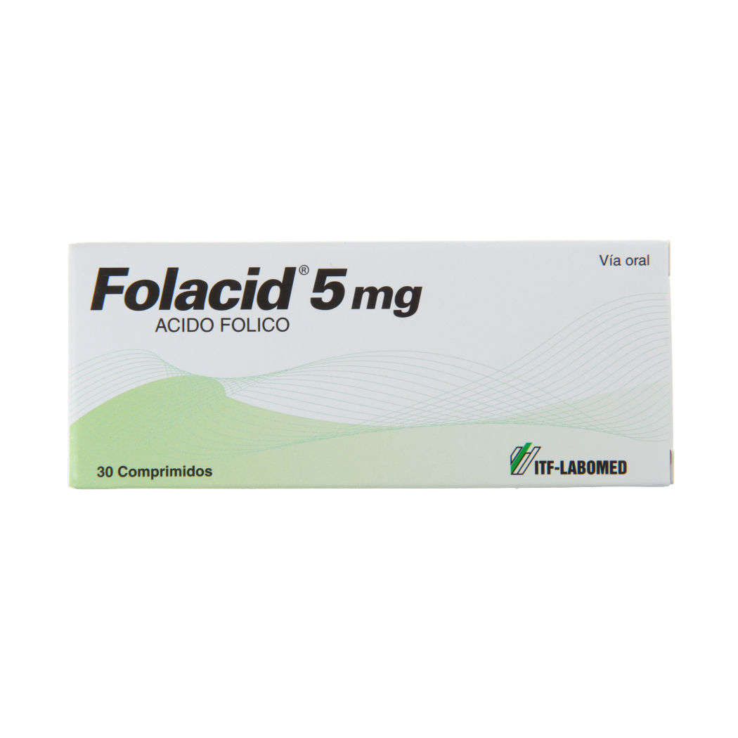 Folacid Ácido Fólico 5mg 30 Comprimidos